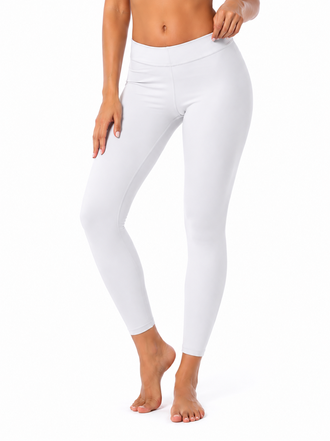Miss Diya Ankle Length Western Wear Legging For Women's, Pure white 002
