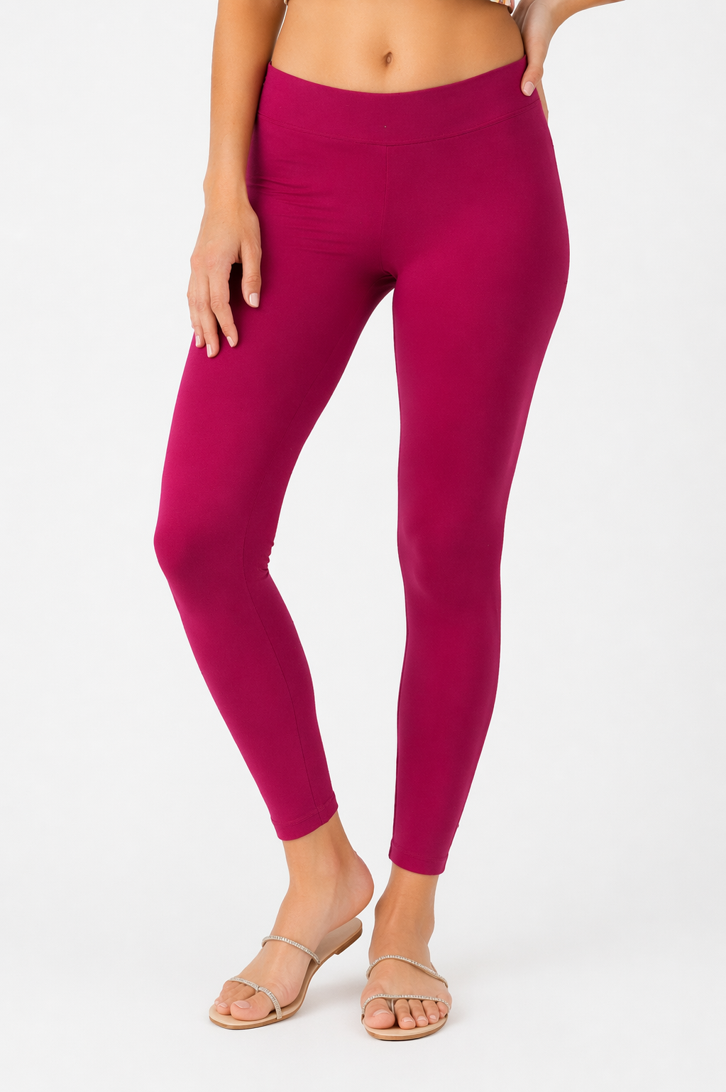 Miss Diya Ankle Length Western Wear Legging For Women's, Fuchsia 004