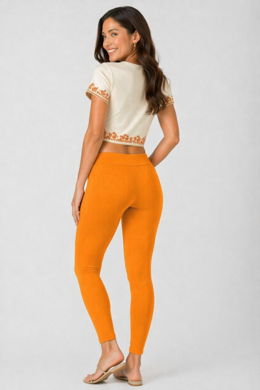 Miss Diya Ankle Length Western Wear Legging For Women's, Orange 016