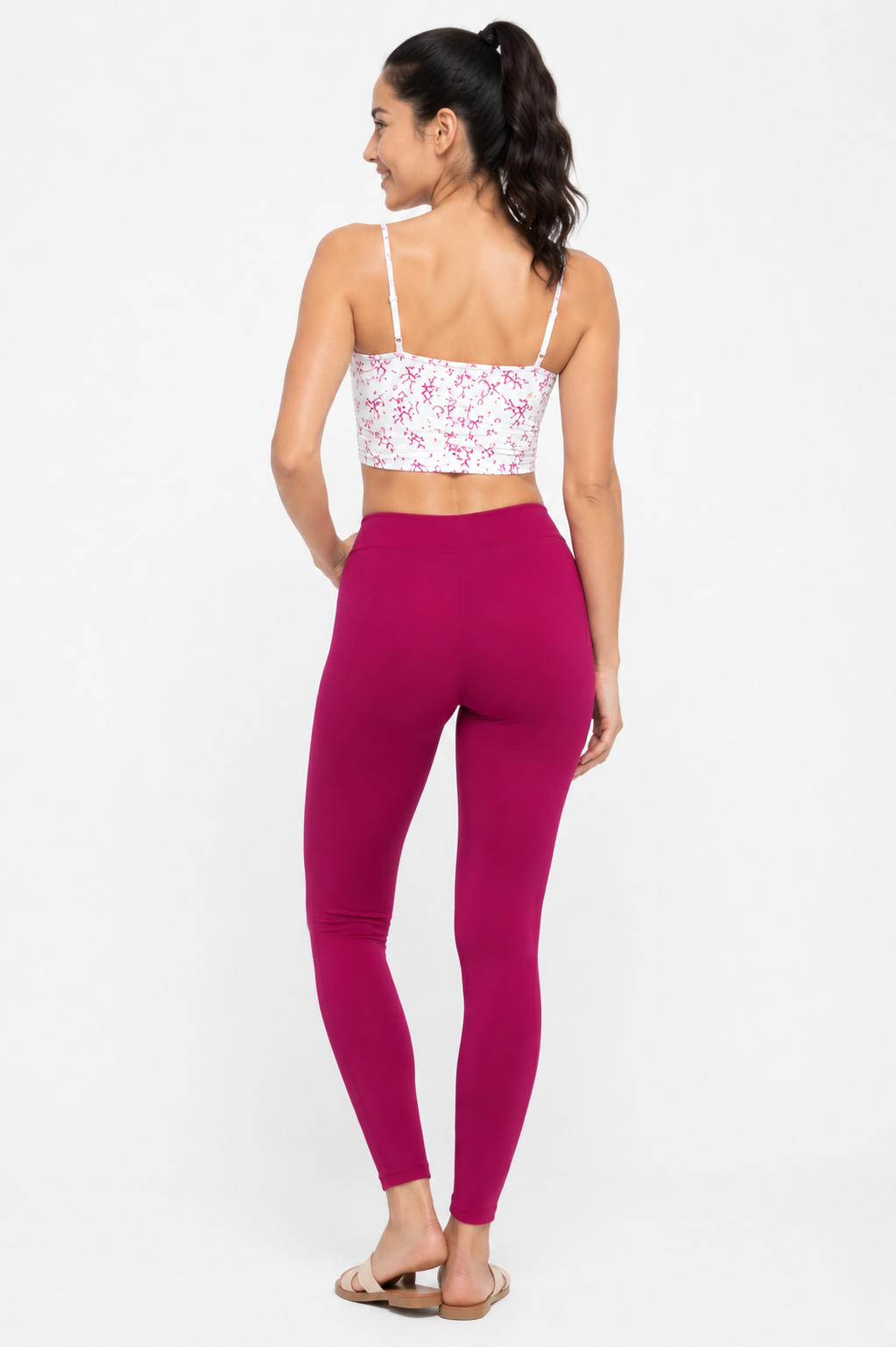 Miss Diya Ankle Length Western Wear Legging For Women's, Deep Pink 019