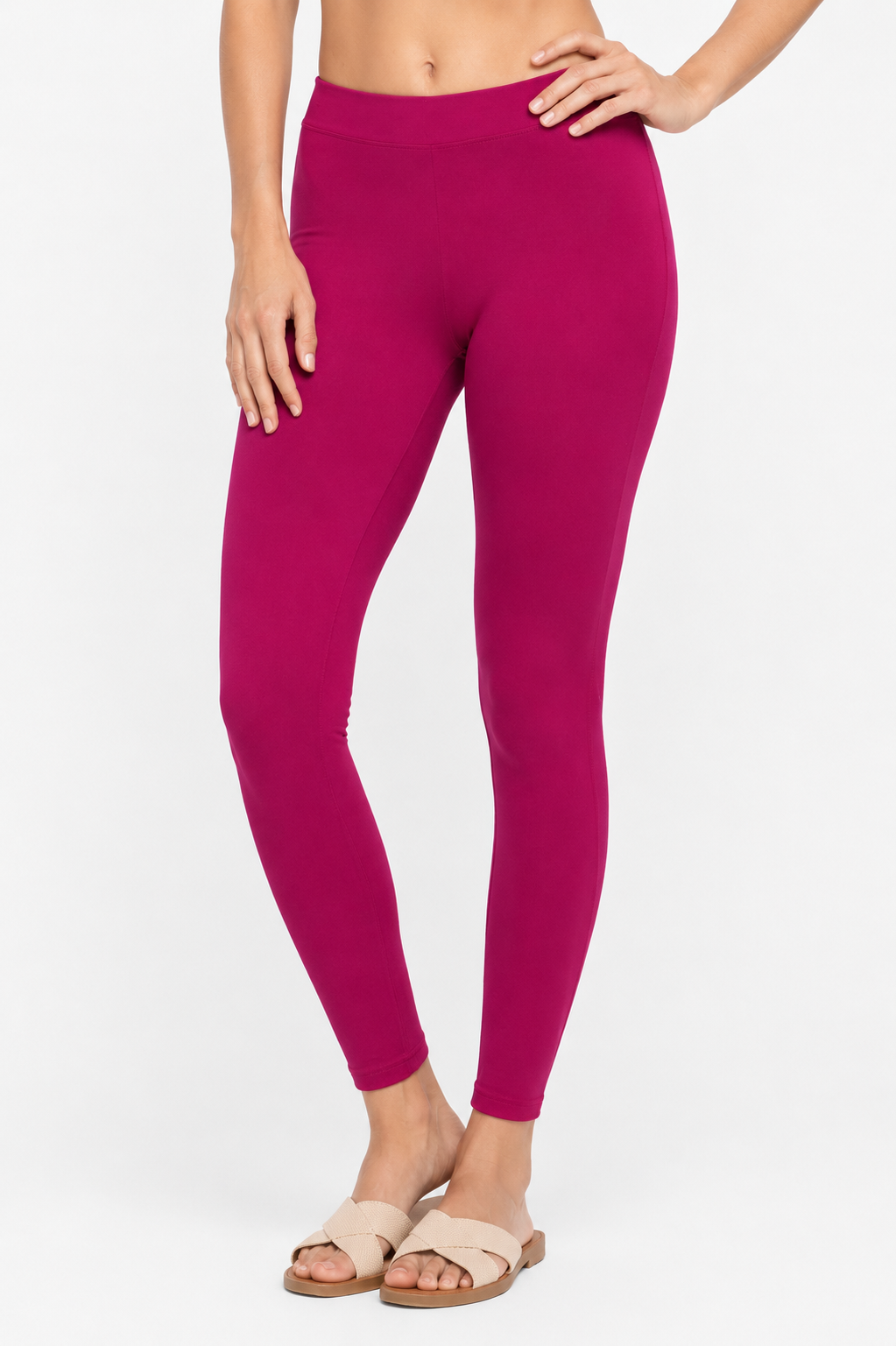 Miss Diya Ankle Length Western Wear Legging For Women's, Deep Pink 019