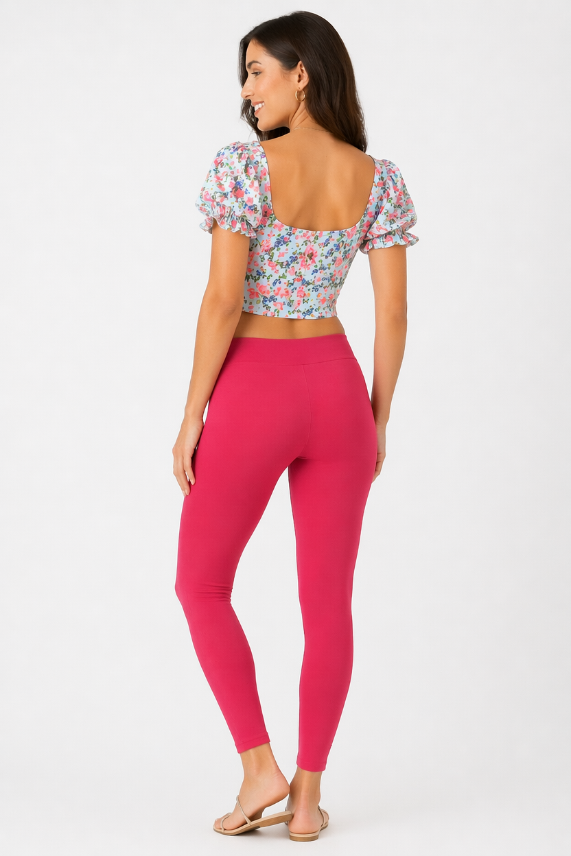 Miss Diya Ankle Length Western Wear Legging For Women's, Rose Pink 023