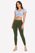 Miss Diya Ankle Length Western Wear Legging For Women's,  Olive Green (Mehandi) 012