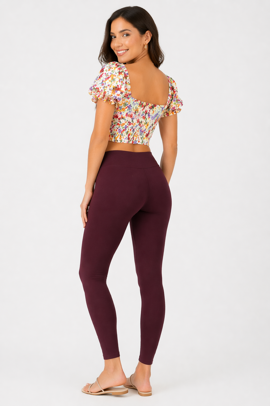 Miss Diya Ankle Length Western Wear Legging For Women's, Maroon, 025