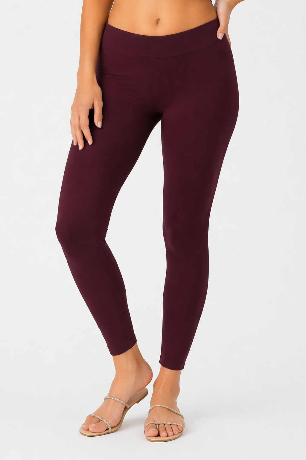 Miss Diya Ankle Length Western Wear Legging For Women's, Maroon, 025