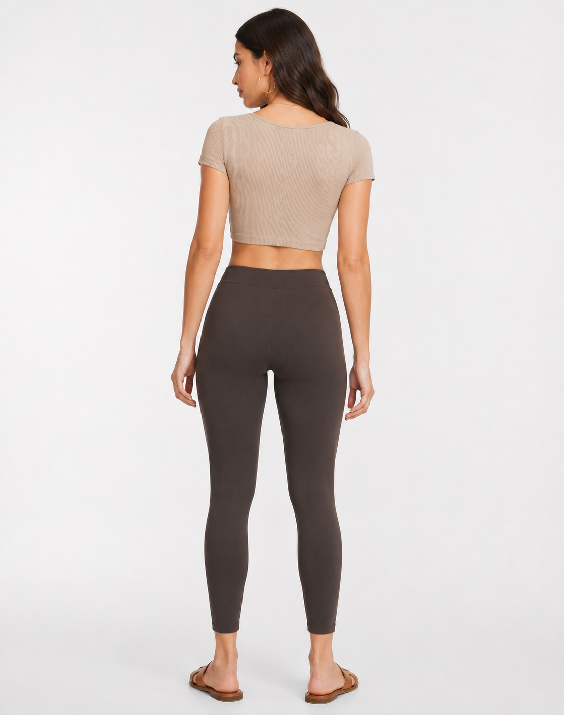 Miss Diya Ankle Length Western Wear Legging For Women's, Coffee Brown 027
