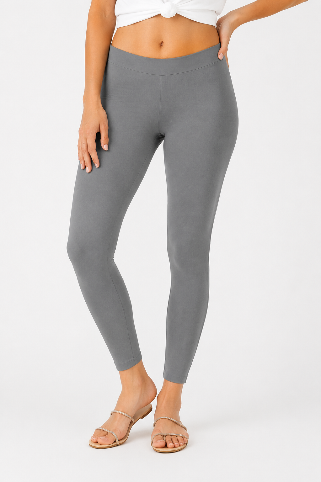 Miss Diya Ankle Length Western Wear Legging For Women's, Medium Grey 030