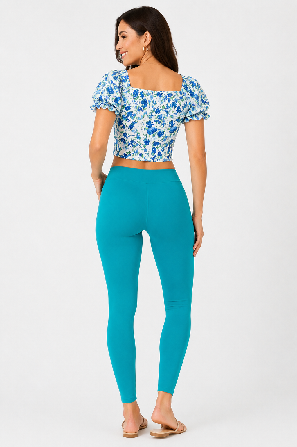 Miss Diya Ankle Length Western Wear Legging For Women's, Sky Blue 032