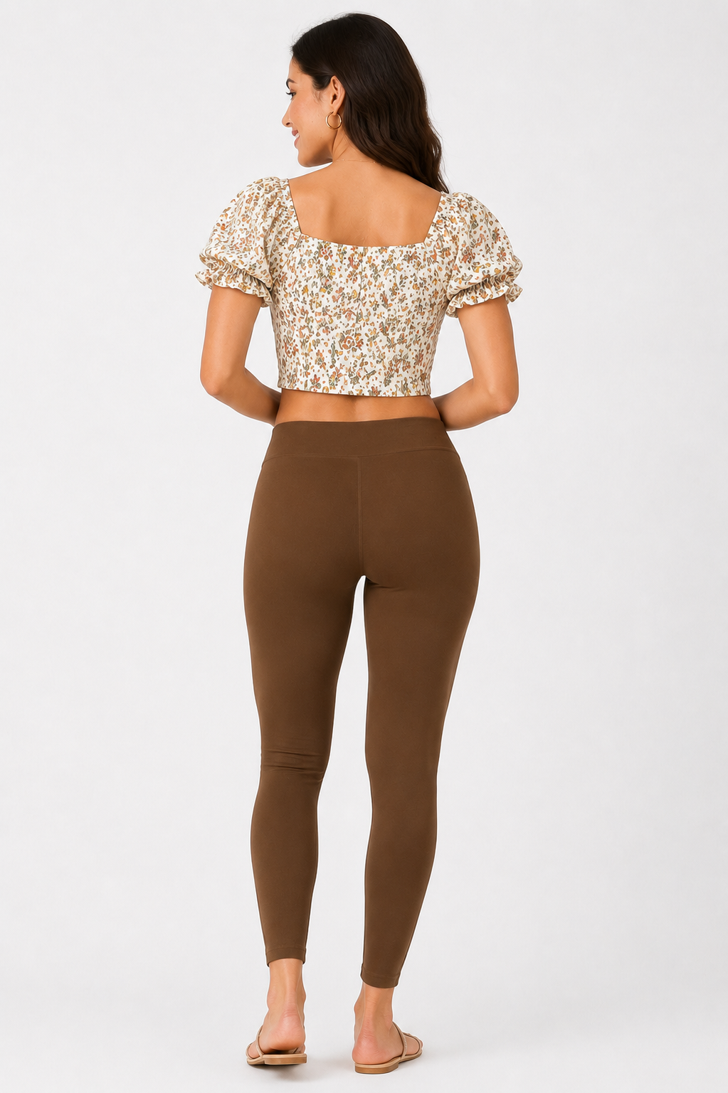 Miss Diya Ankle Length Western Wear Legging For Women's, Chocolate Brown, 033