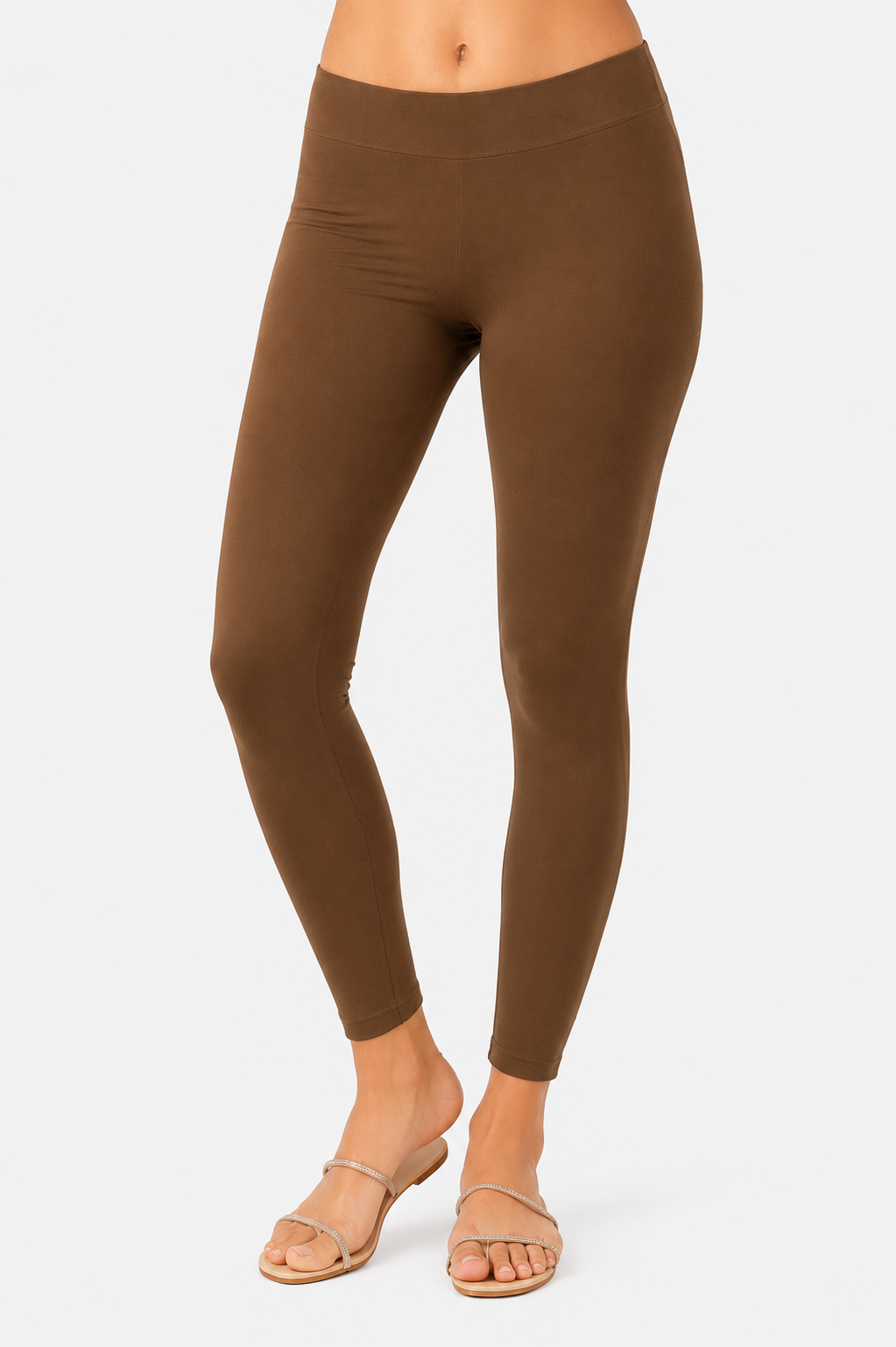 Miss Diya Ankle Length Western Wear Legging For Women's, Chocolate Brown, 033