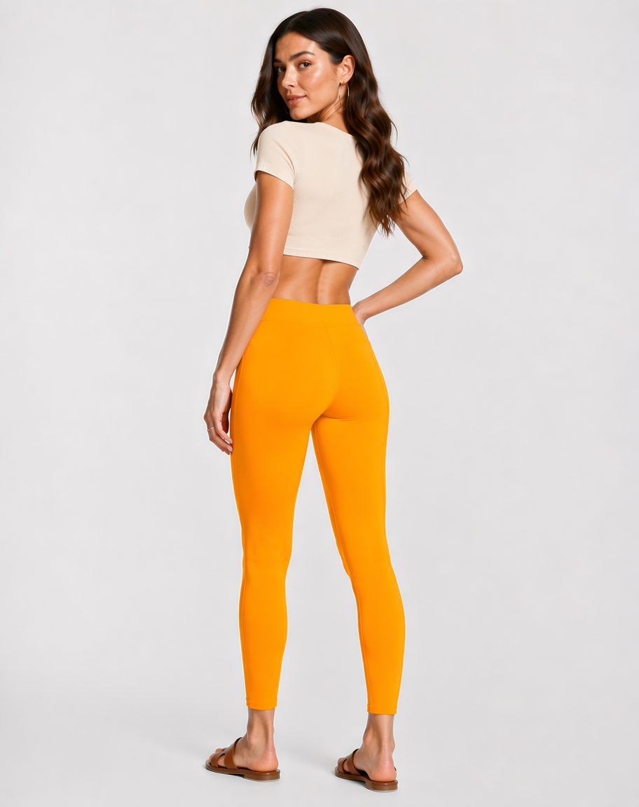 Miss Diya Ankle Length Western Wear Women's  Legging, Peach Orange, 037