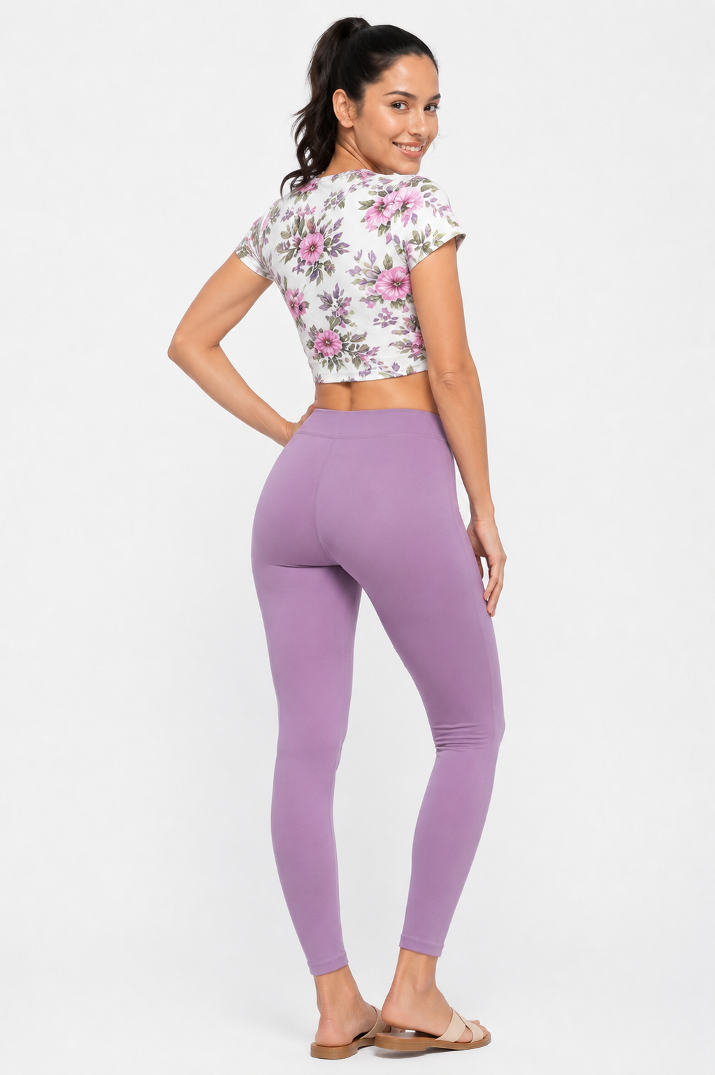 Miss Diya Ankle Length Western Wear Women's Legging, Lavender, 039