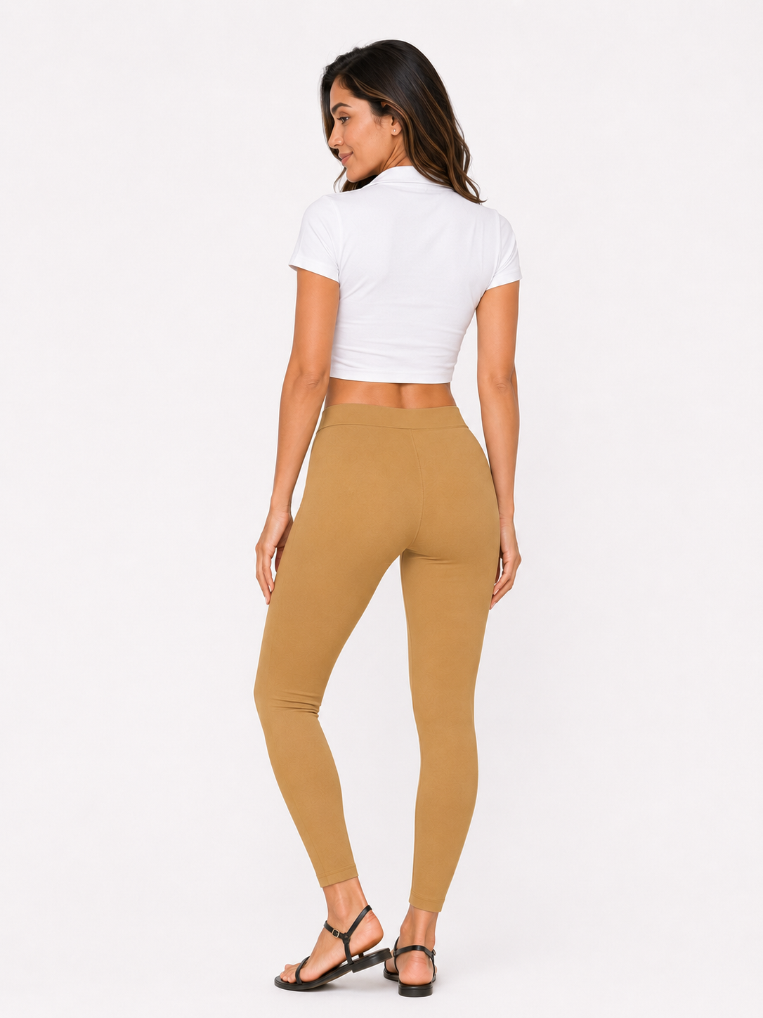 Miss Diya Ankle Length Western Wear Women's Legging, Caramel Brown, 040