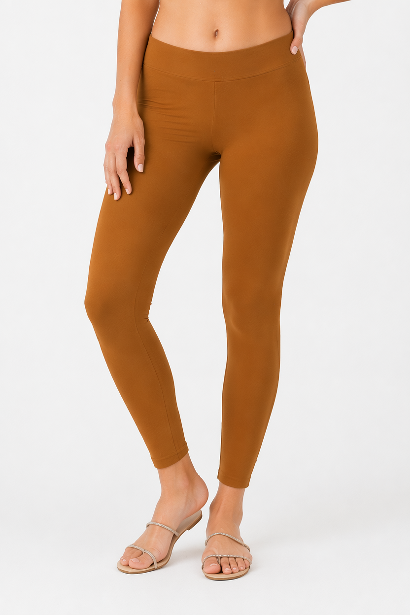Miss Diya Ankle Length Western Wear Women's Legging, Copper Brown, 041