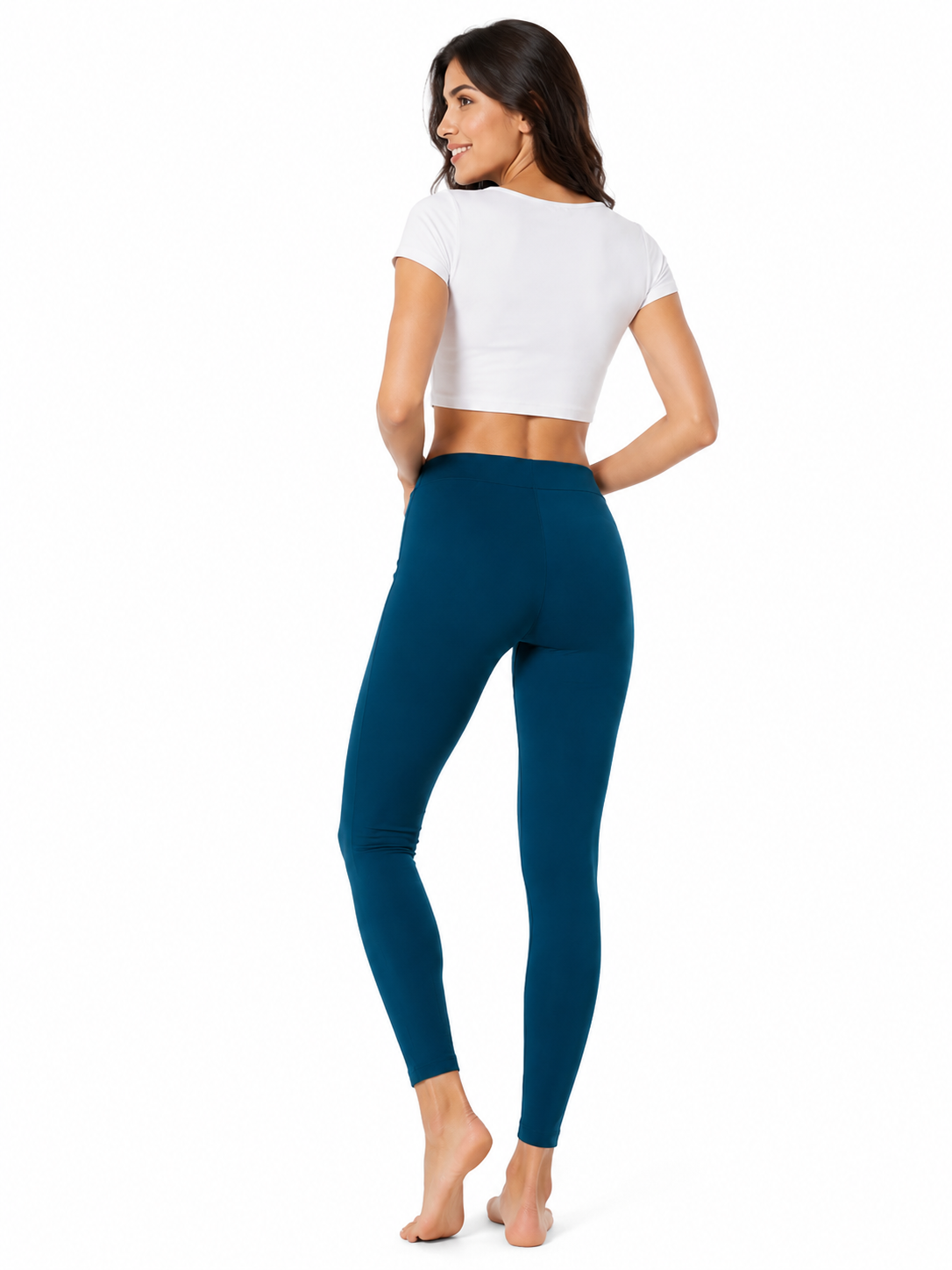 Miss Diya Ankle Length Western Wear Women's Legging, Petrol Blue, 042