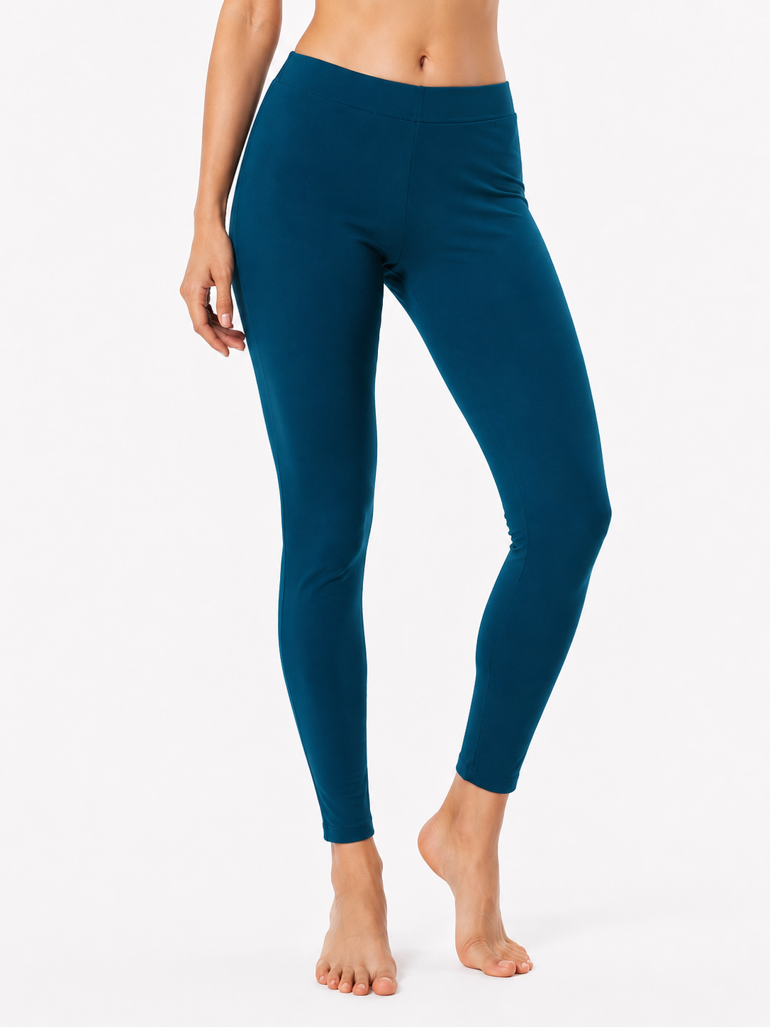 Miss Diya Ankle Length Western Wear Women's Legging, Petrol Blue, 042