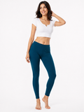 Miss Diya Ankle Length Western Wear Women's Legging, Petrol Blue, 042