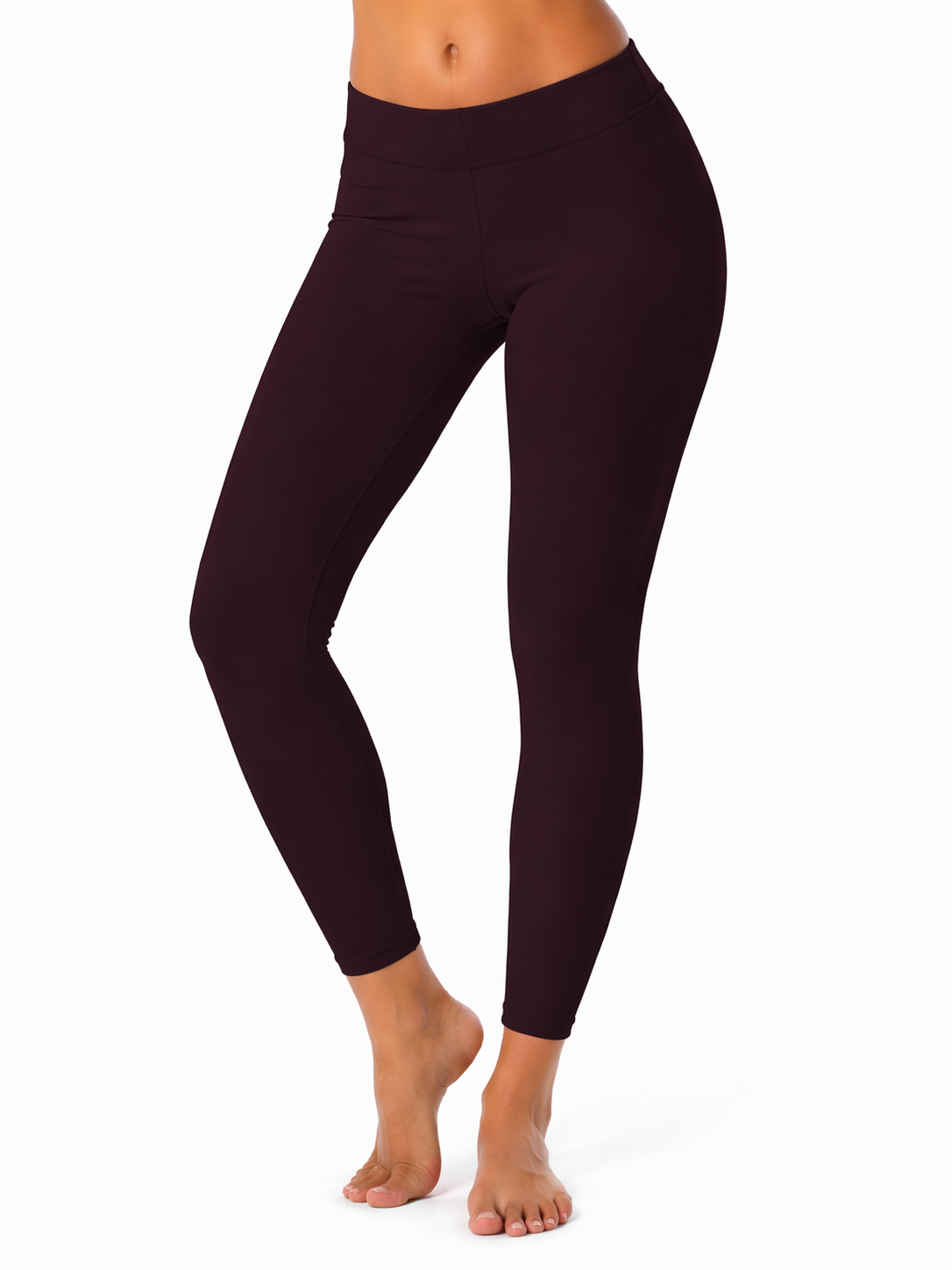 Miss Diya Ankle Length Western Wear Women's Legging, Dark Maroon, 046