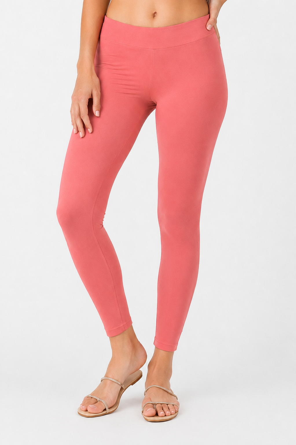 Miss Diya Ankle Length Western Wear Women's  Legging, Salmon Pink, 047