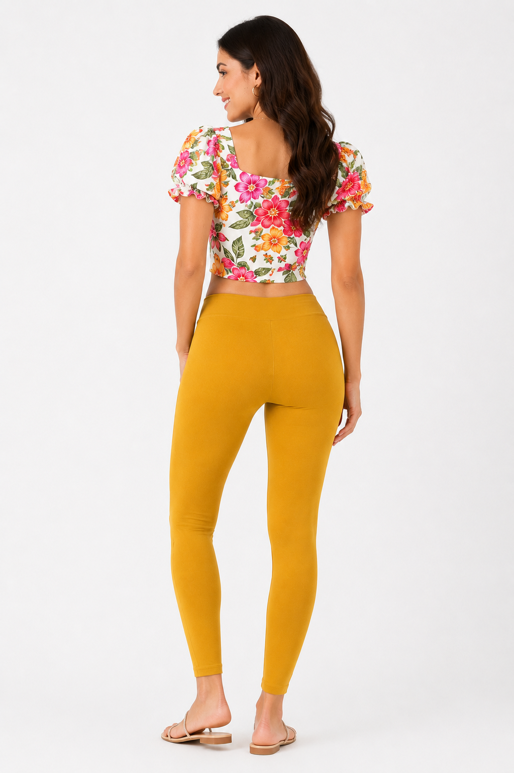 Miss Diya Ankle Length Western Wear Women's Legging, Peach, 048
