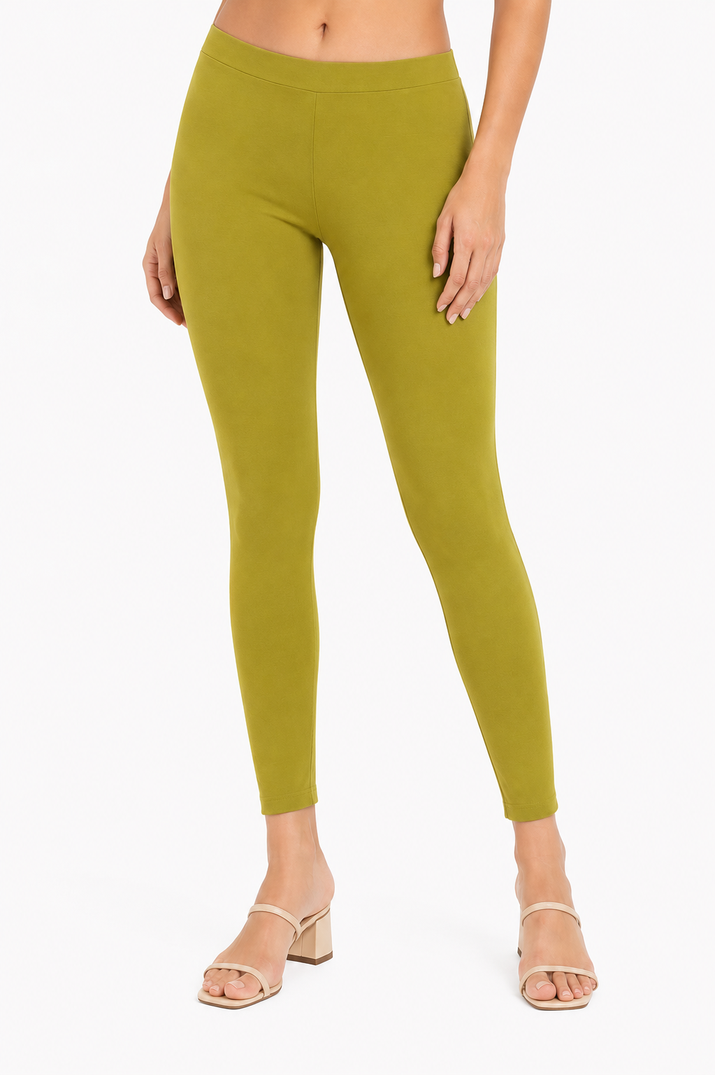Miss Diya Ankle Length Western Wear Women's Legging, Mustard Olive, 050