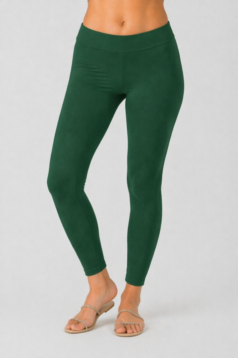 Miss Diya Ankle Length Western Wear Women's Legging, Forest Green, 051