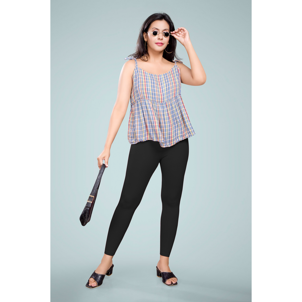 Miss Diya Ankle Length Western Wear Legging For Women's, Jet Black 001