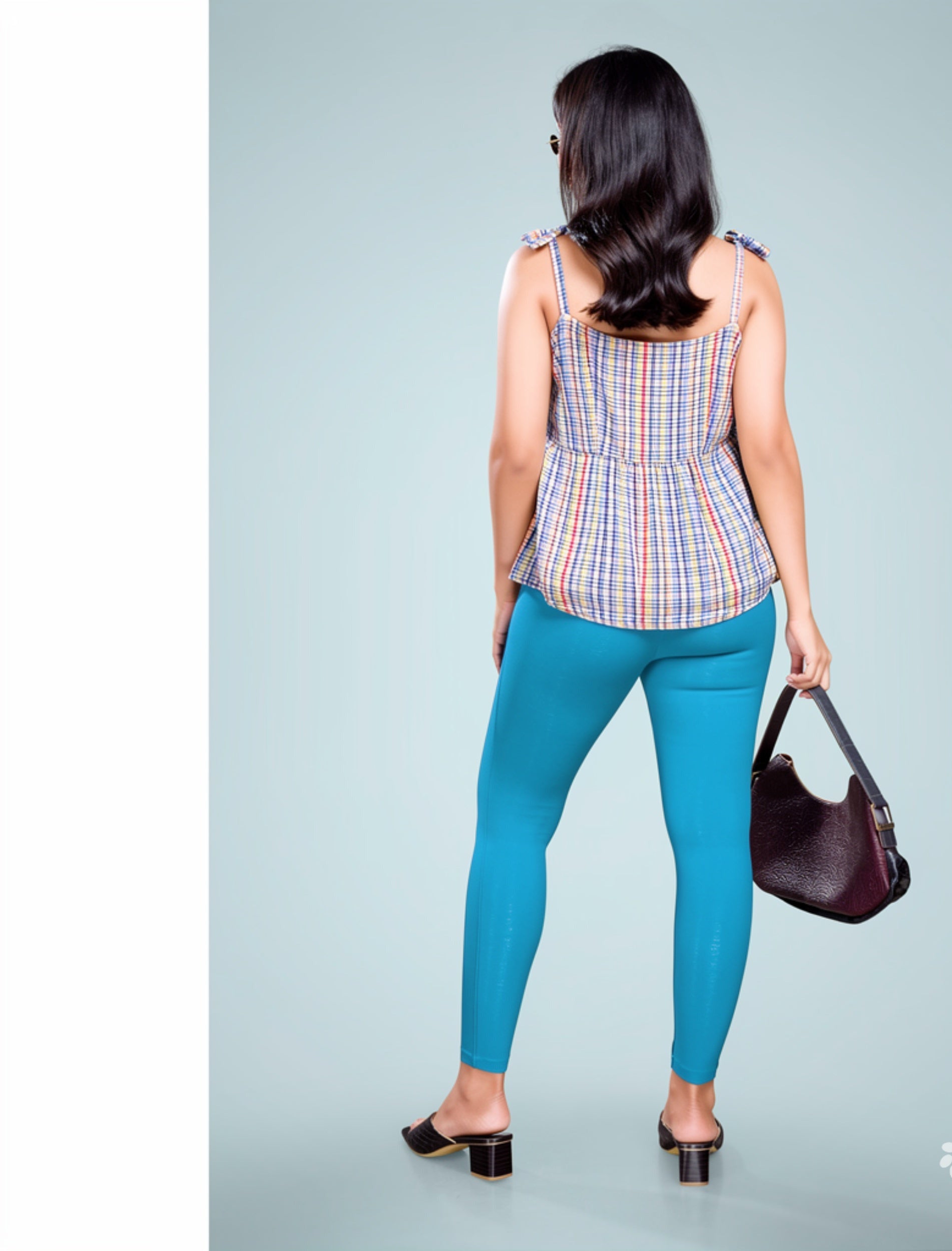 Miss Diya Ankle Length Western Wear Legging For Women's, Sky Blue 032