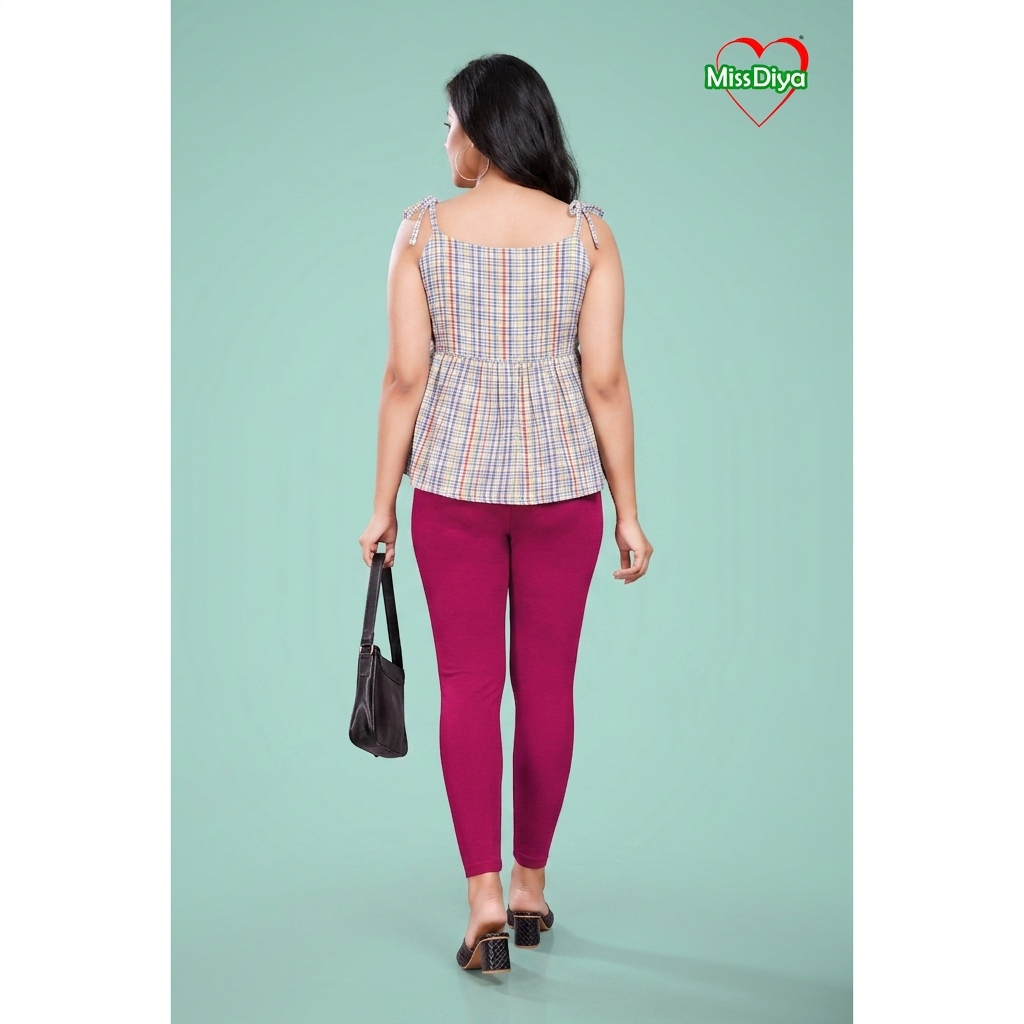 Miss Diya Ankle Length Western Wear Legging For Women's, Fuchsia 004