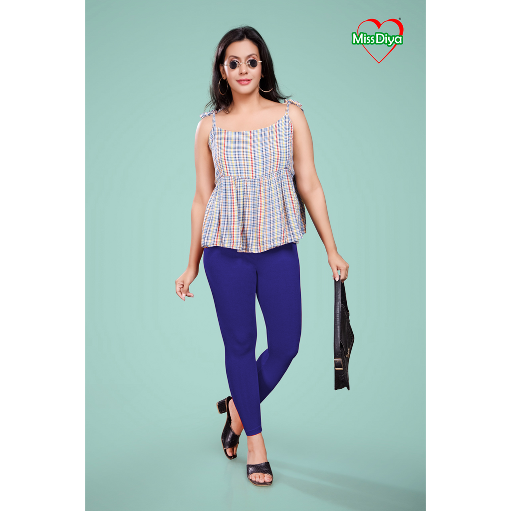 Miss Diya Ankle Length Western Wear Legging For Women's, Navy Blue 006