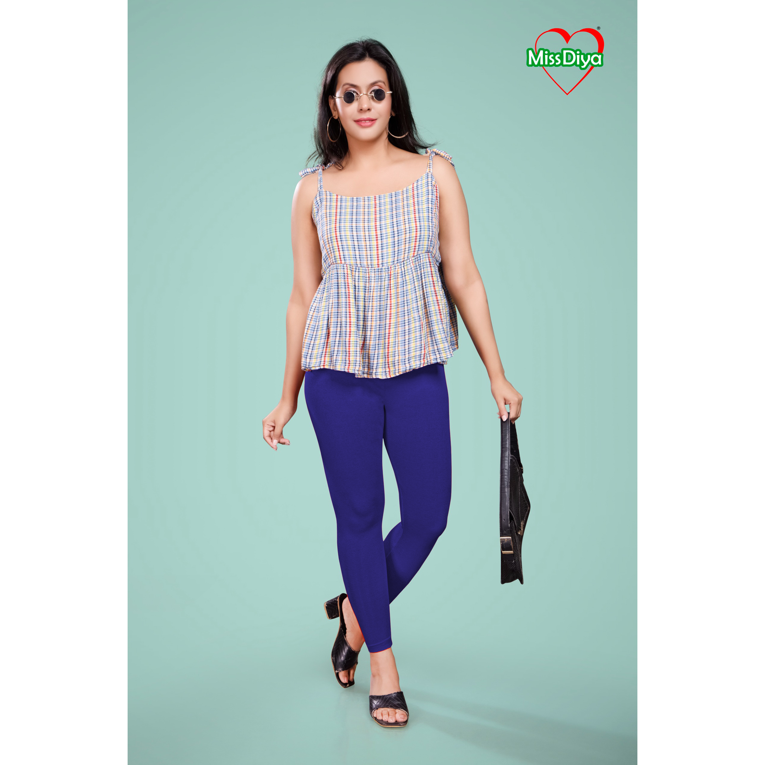 Miss Diya Ankle Length Western Wear Legging For Women's, Navy Blue 006