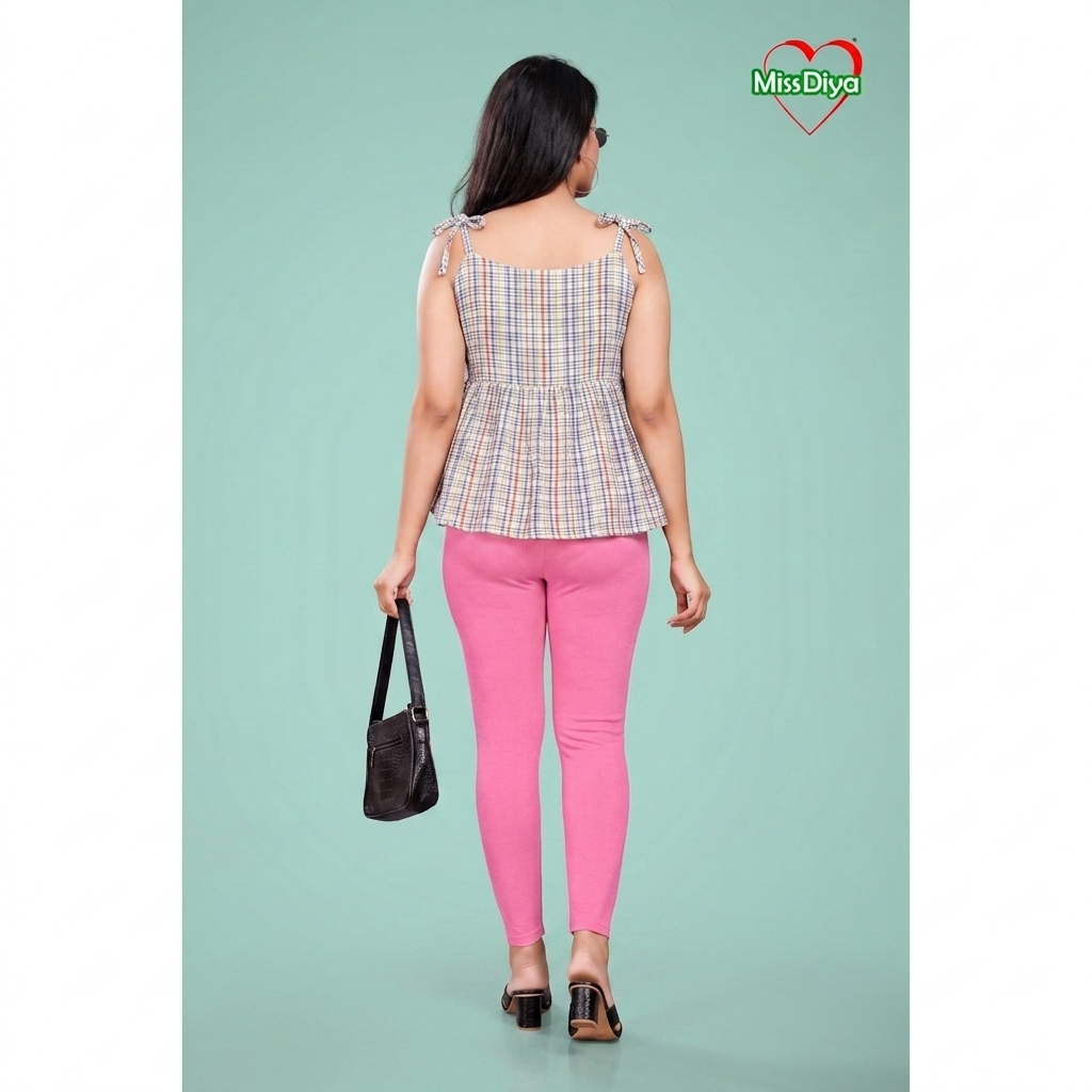 Miss Diya Ankle Length Western Wear Legging For Women's, Baby Pink 007