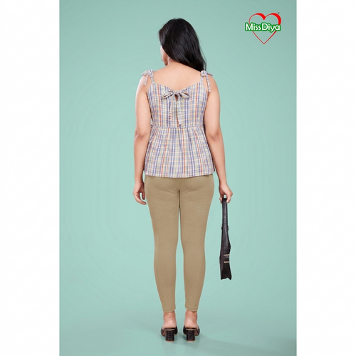 Miss Diya Ankle Length Western Wear Legging For Women's, Beige 009