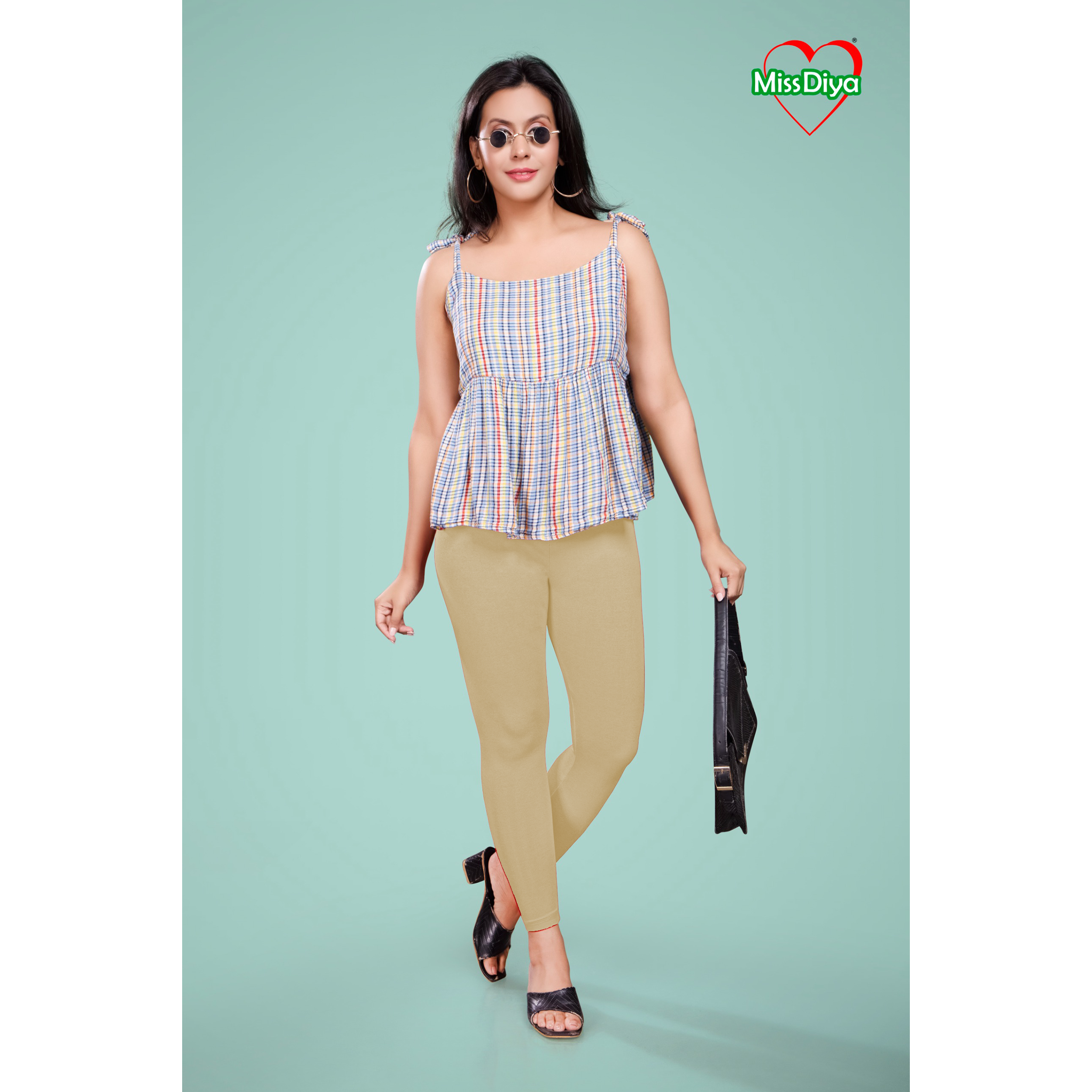 Miss Diya Ankle Length Western Wear Legging For Women's, Peach Nude 011