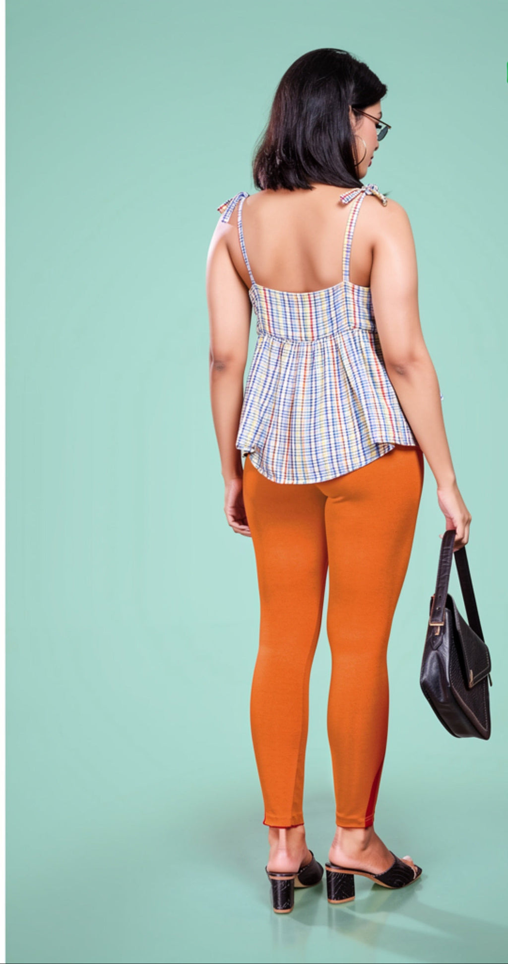 Miss Diya Ankle Length Western Wear Legging For Women's, Orange 016
