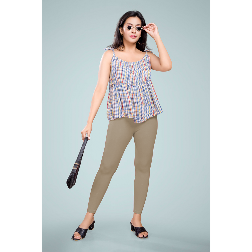 Miss Diya Ankle Length Western Wear Legging For Women's, Sliver Grey 020