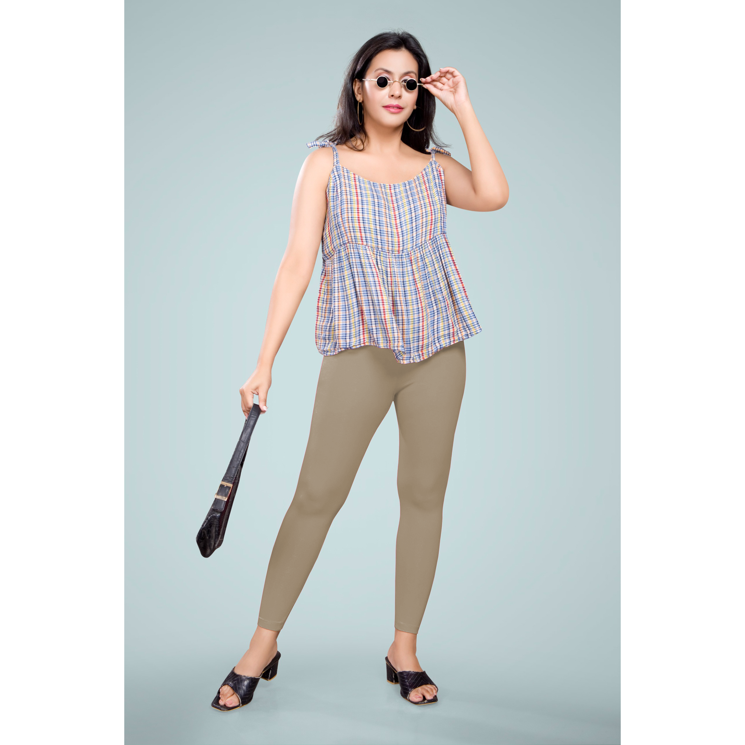 Miss Diya Ankle Length Western Wear Legging For Women's, Sliver Grey 020
