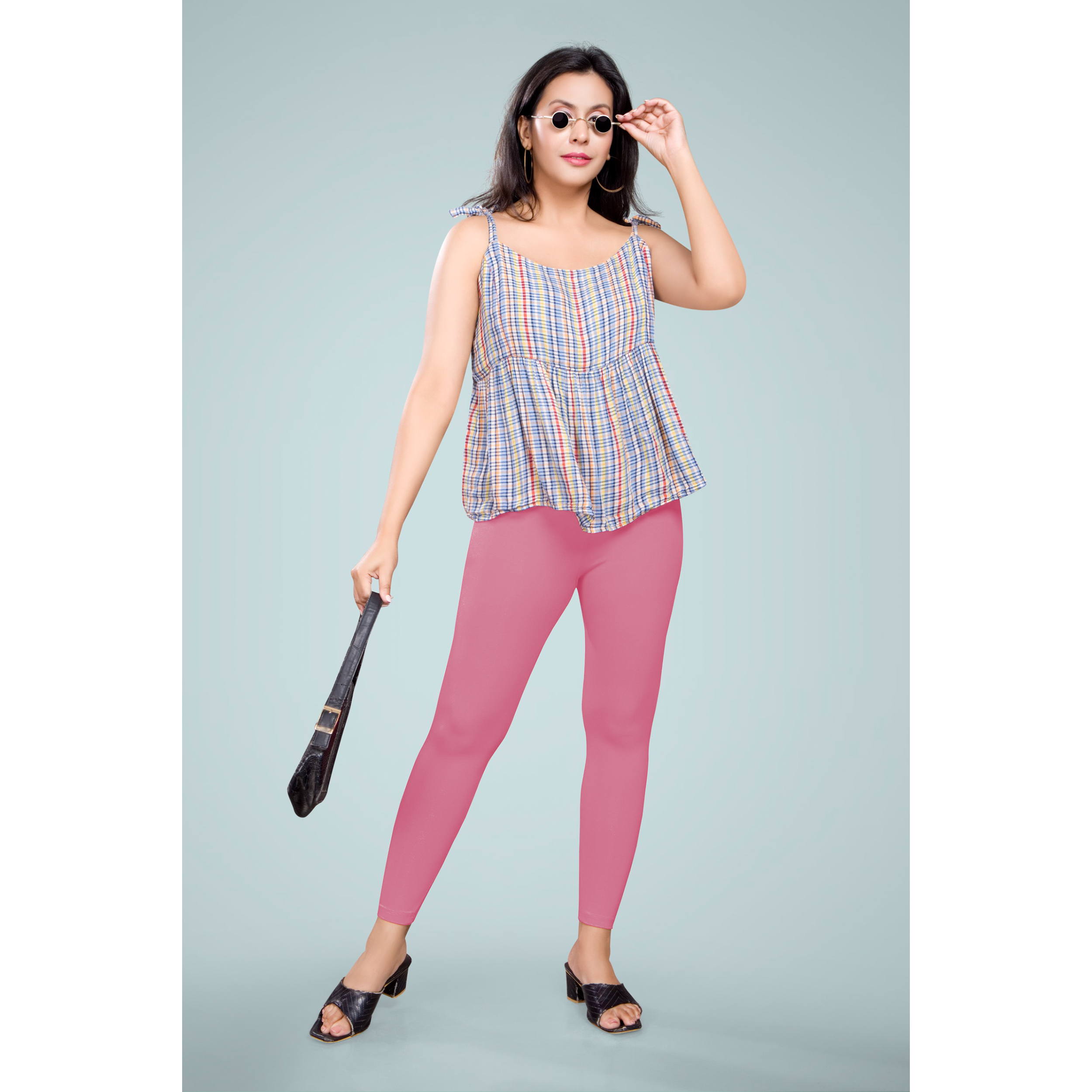 Miss Diya Ankle Length Western Wear Legging For Women's, Pastel Pink 022