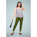 Miss Diya Ankle Length Western Wear Legging For Women's, Olive Green(M) 024
