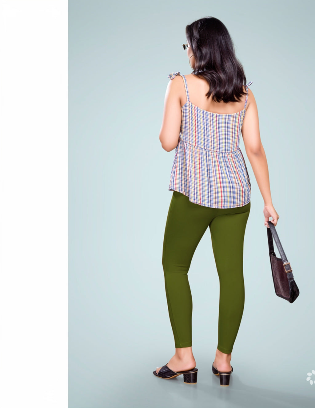 Miss Diya Ankle Length Western Wear Legging For Women's, Olive Green(M) 024