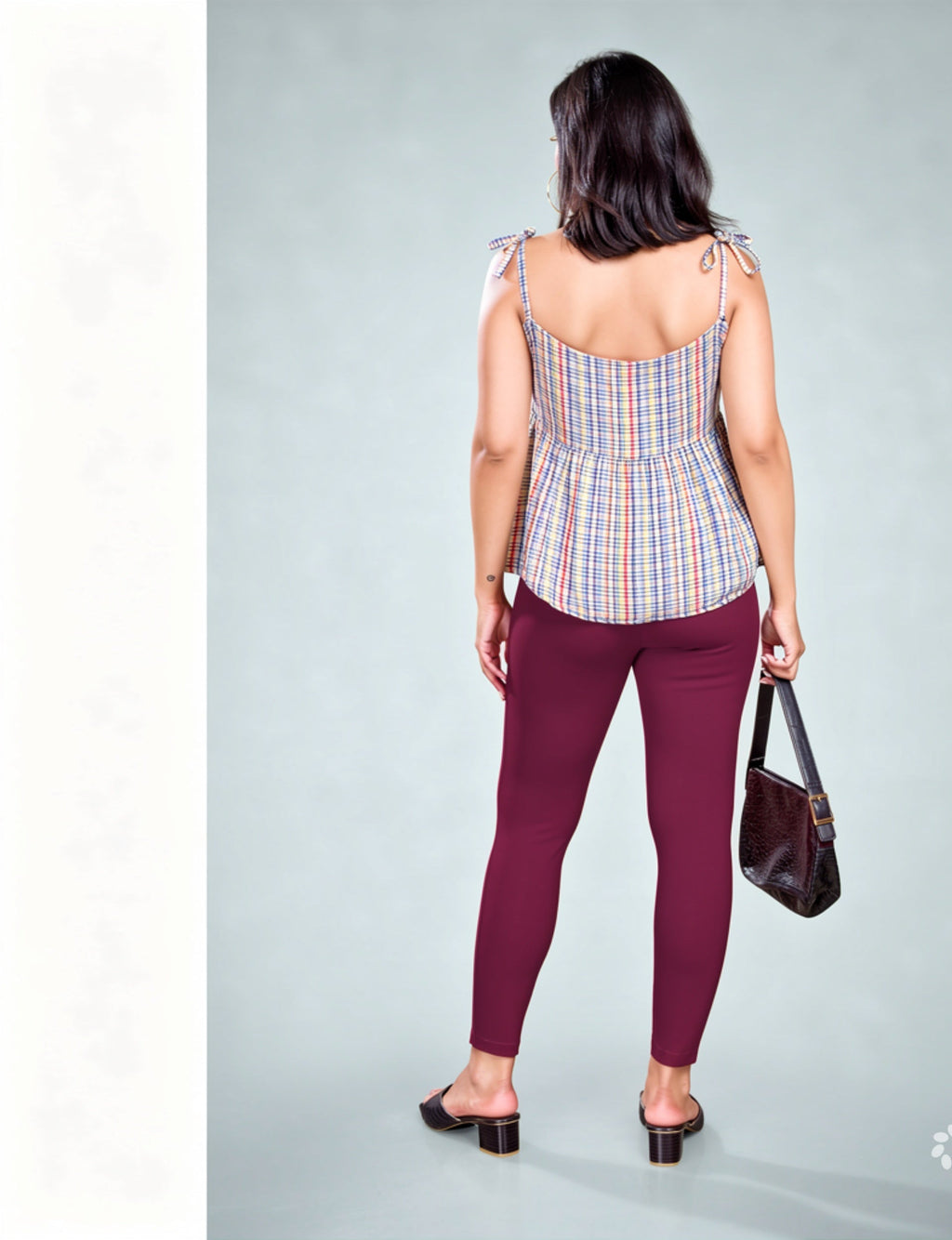 Miss Diya Ankle Length Western Wear Legging For Women's, Maroon, 025