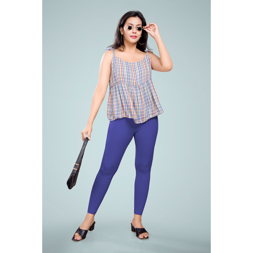 Miss Diya Ankle Length Western Wear Legging For Women's, Royal Blue 026