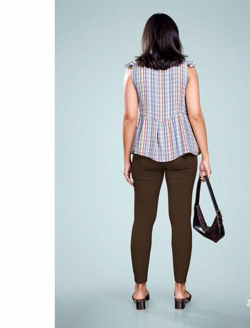 Miss Diya Ankle Length Western Wear Legging For Women's, Coffee Brown 027