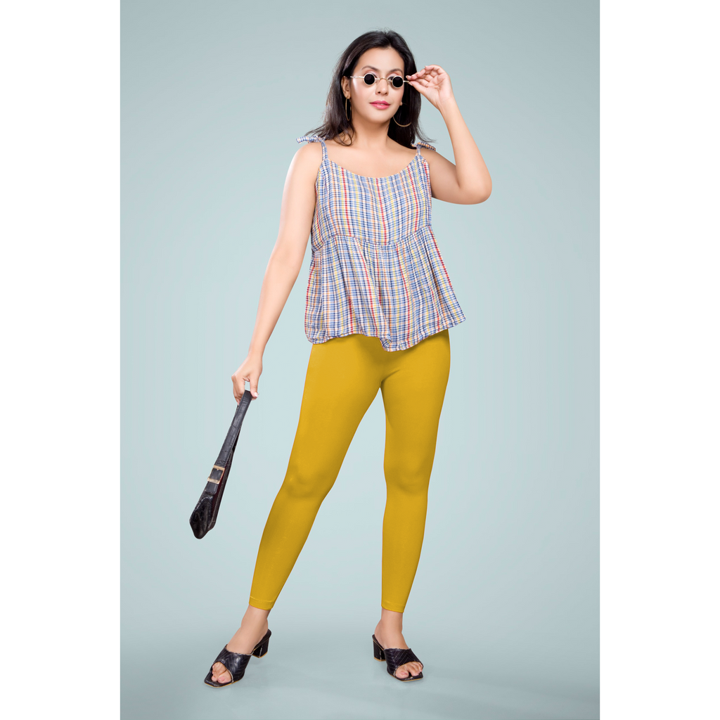 Miss Diya Ankle Length Western Wear Legging For Women's, Sand Mustard 028