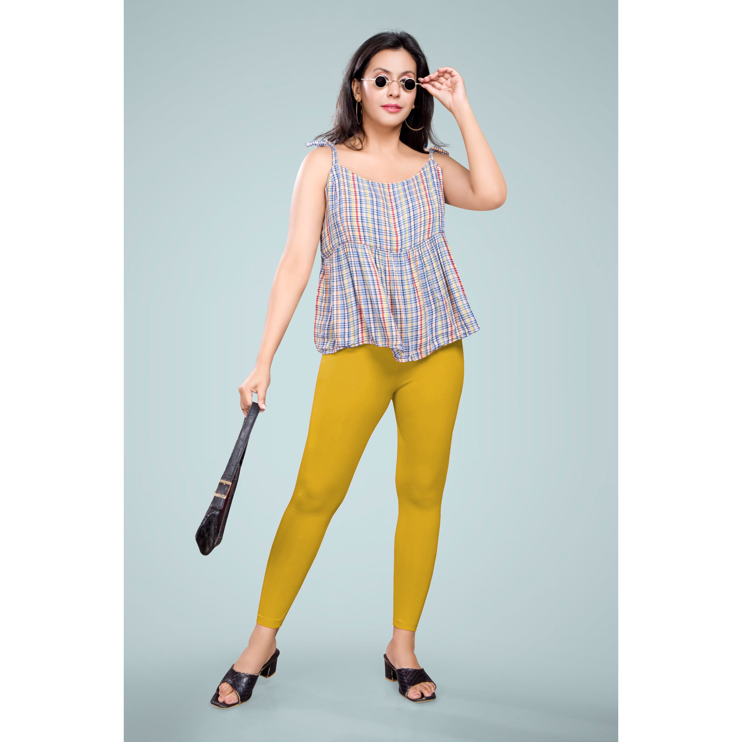 Miss Diya Ankle Length Western Wear Legging For Women's, Sand Mustard 028