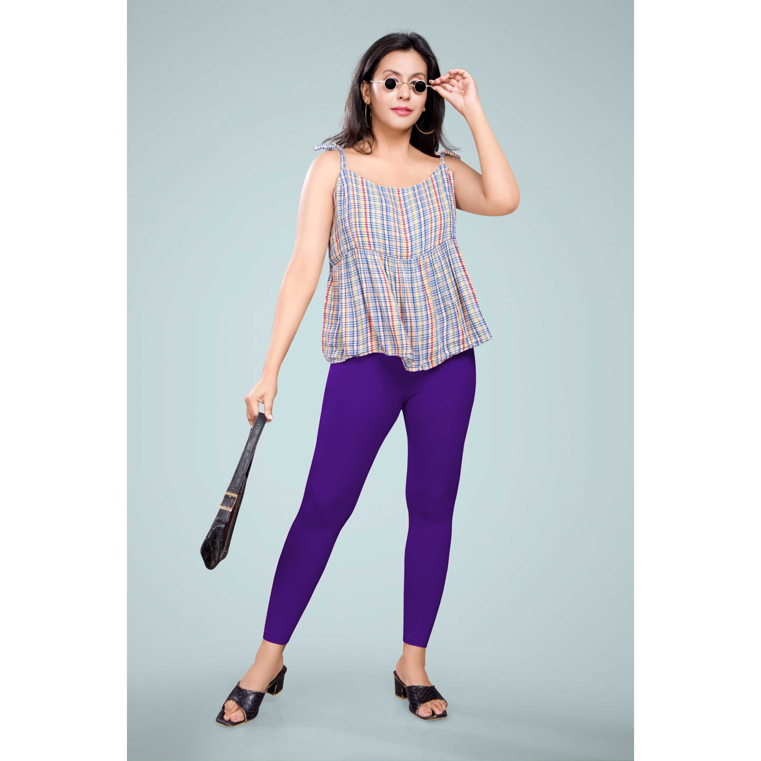 Miss Diya Ankle Length Western Wear Legging For Women's, Purple, 029