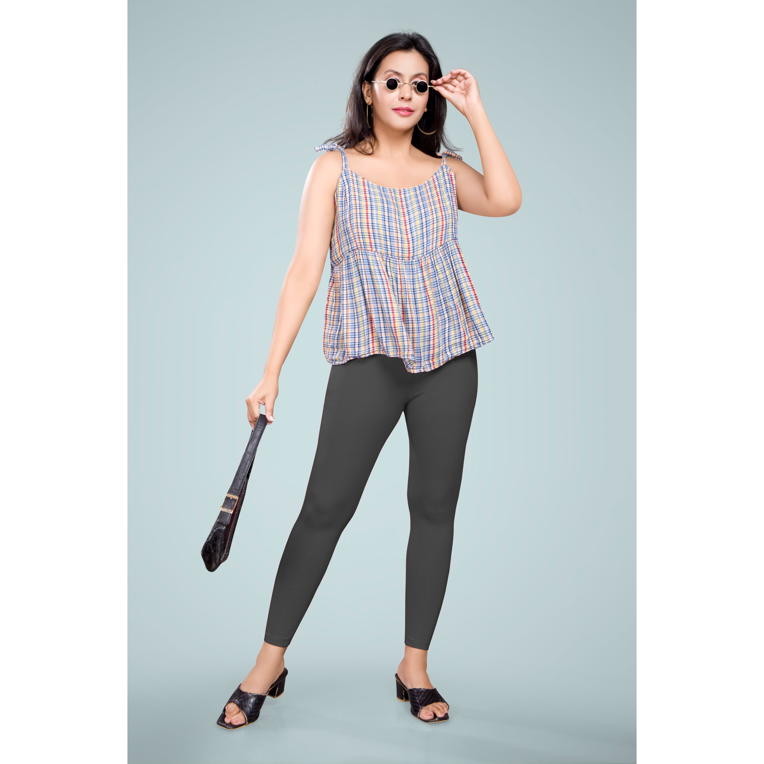 Miss Diya Ankle Length Western Wear Legging For Women's, Charcoal Grey 031