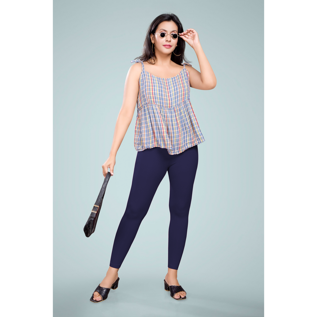 Miss Diya Ankle Length Western Wear Legging For Women's, Midnight Blue, 035