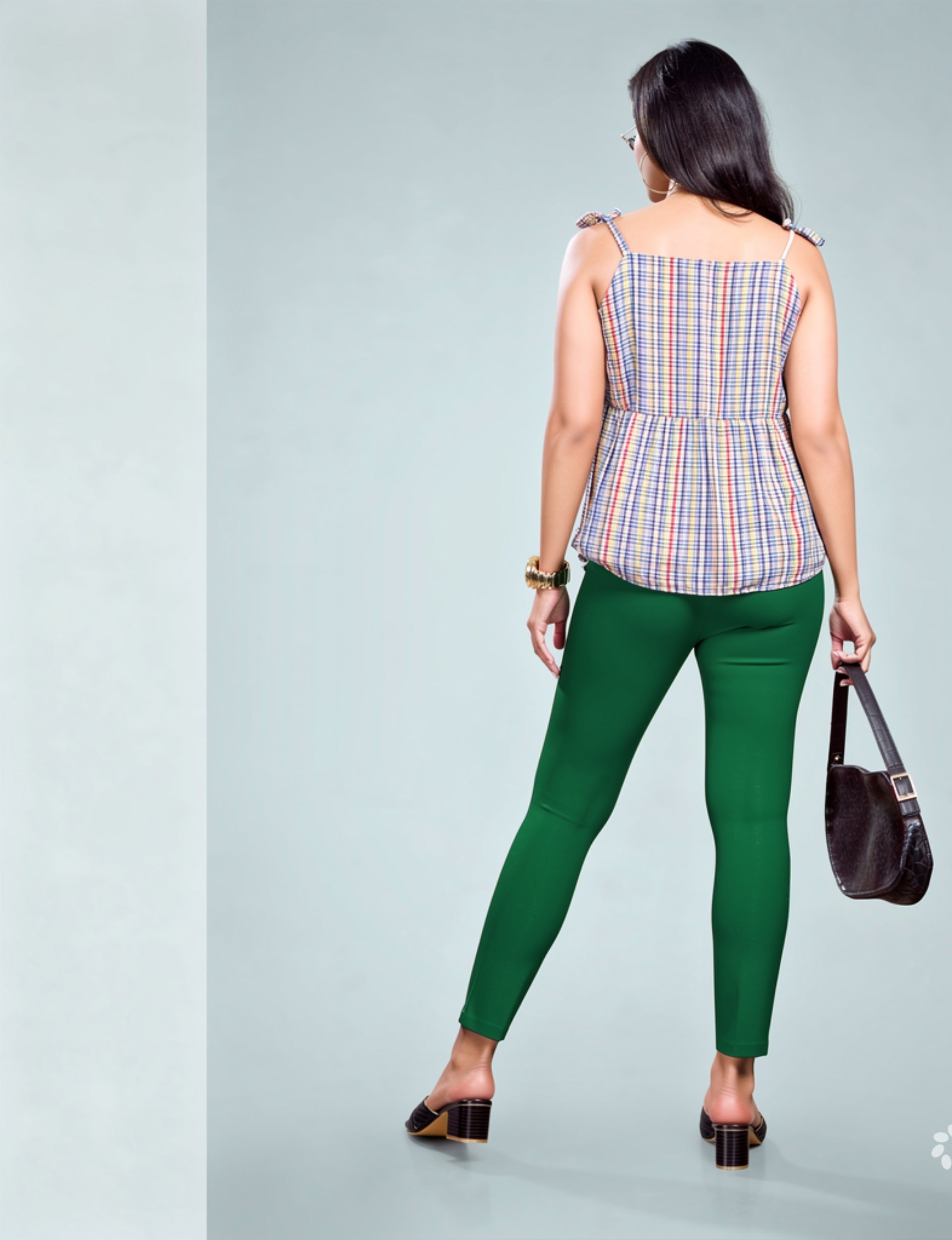 Miss Diya Ankle Length Western Wear Legging For Women's, Pine Green, 036