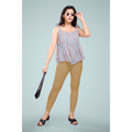 Miss Diya Ankle Length Western Wear Women's Legging, Camel Brown/Tan, 038